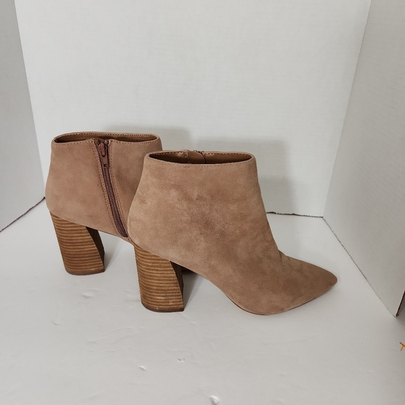 Steve Madden Simmer suede leather heeled bootie tan size 9 - Picture 5 of 8